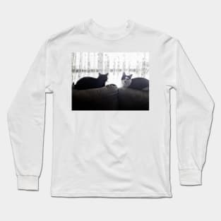 Cats on a couch Long Sleeve T-Shirt